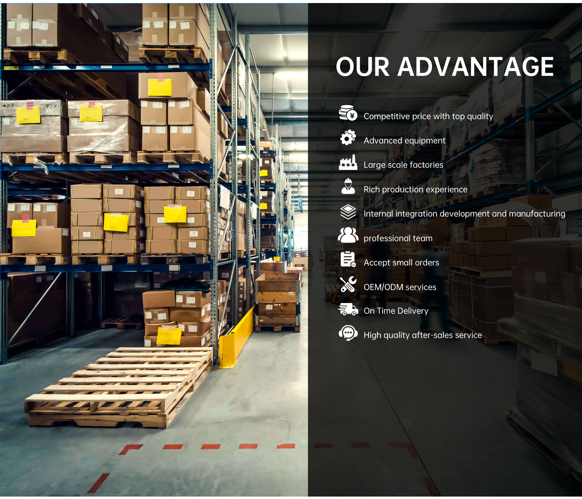 YsHydraulic warehouse with organized hydraulic pump inventory