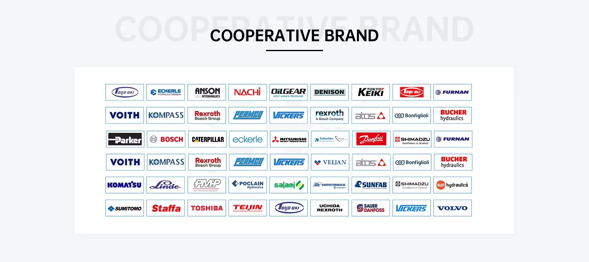 Hydraulic Pump and Valve Partner Brands – Bosch Rexroth, Parker, Moog, and More